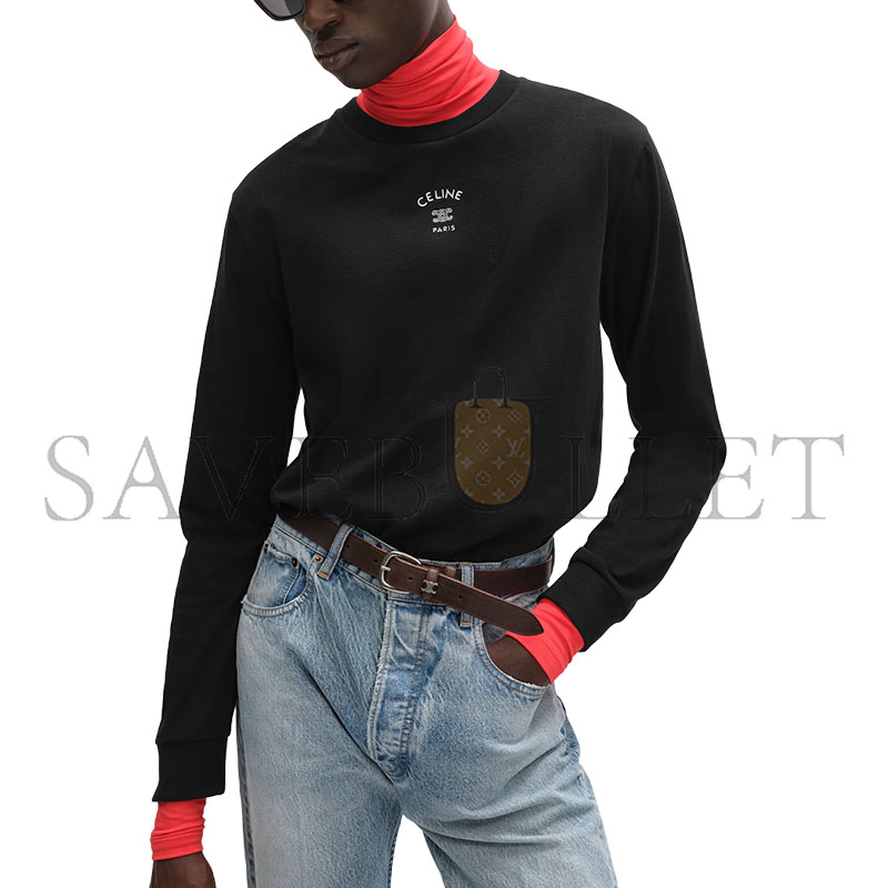 Ce1i*e LONG SLEEVED T-SHIRT IN COTTON JERSEY RX0LE1242.38AW